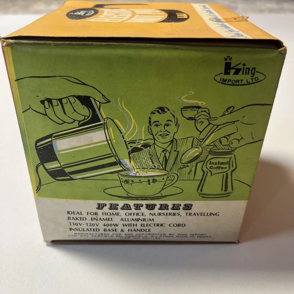 Vintage King Import Ltd Electric Hot Pot Harvest Gold Aluminum 400W No 401-122